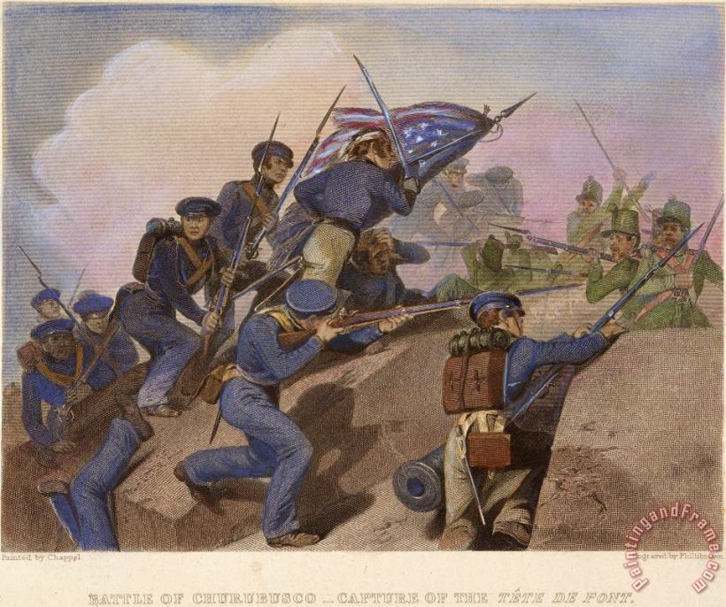 Battle Of Churubusco, 1847 painting - Others Battle Of Churubusco, 1847 Art Print
