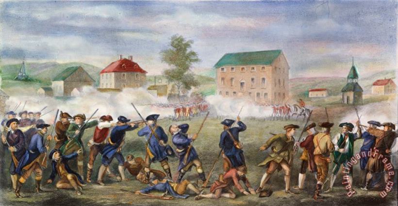 Battle Of Lexington, 1775 painting - Others Battle Of Lexington, 1775 Art Print