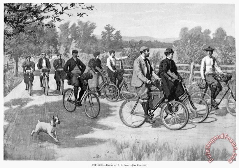 Others Bicycle Tourists, 1896 Art Print