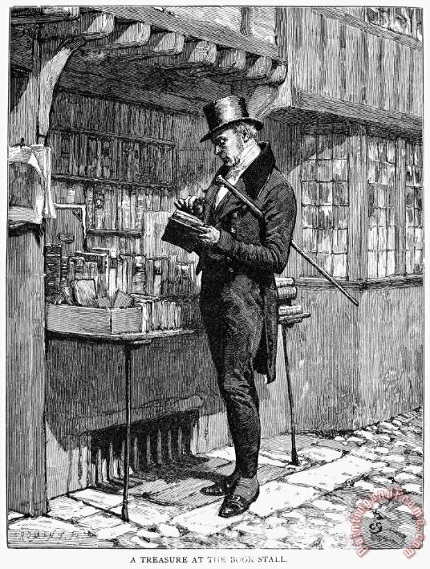 BOOK STALL, 19th CENTURY painting - Others BOOK STALL, 19th CENTURY Art Print