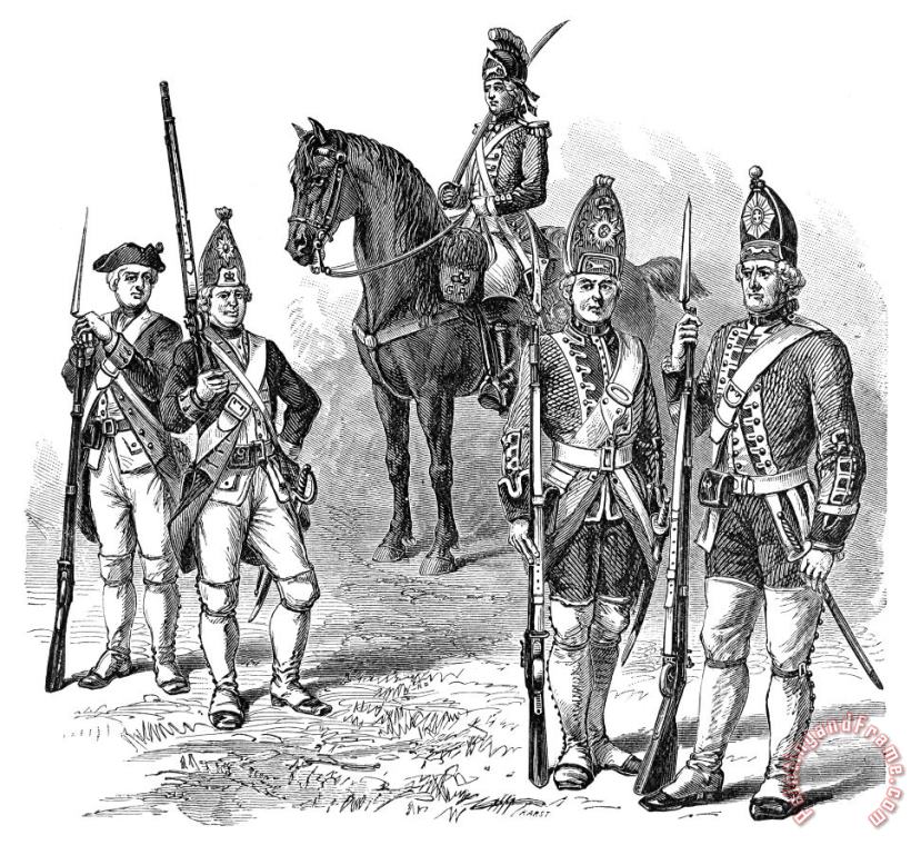Others British & Hessian Soldiers Art Print