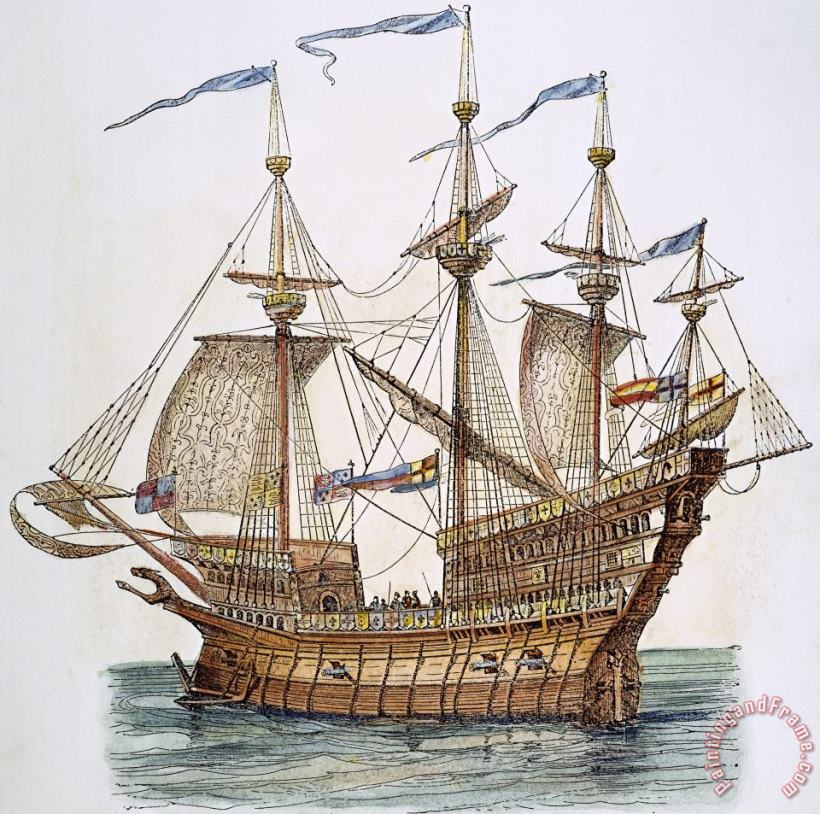 Others British Warship, 1488 Art Print