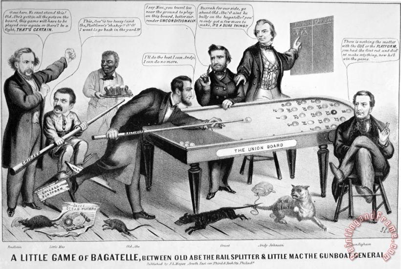Others Cartoon: Election Of 1864 Art Painting