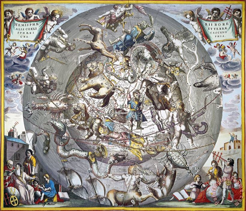 Others Celestial Planisphere, 1660 Art Print