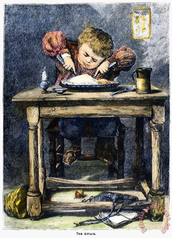 Child Eating, 1875 painting - Others Child Eating, 1875 Art Print