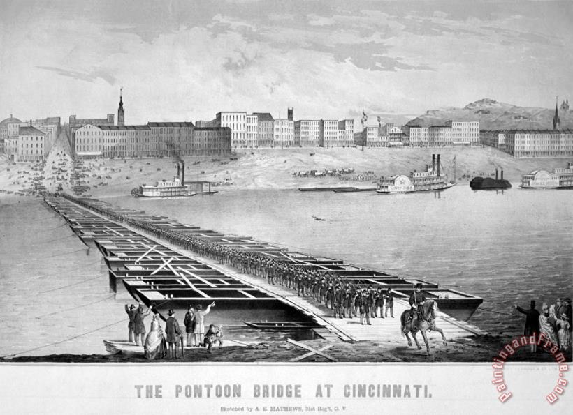 Others Civil War: Pontoon Bridge Art Print