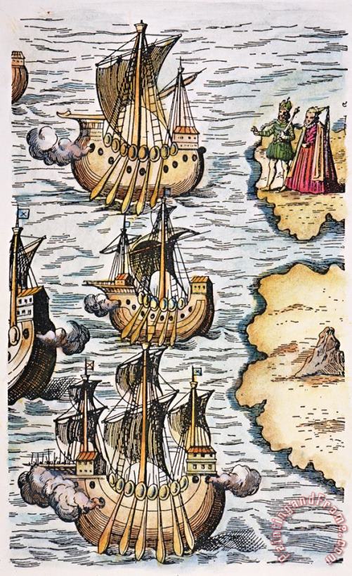 Others Columbus: Caravels, 1492 Art Print