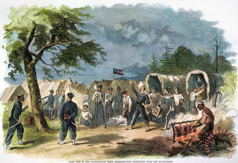 Others Confederate Camp, 1861 Art Painting
