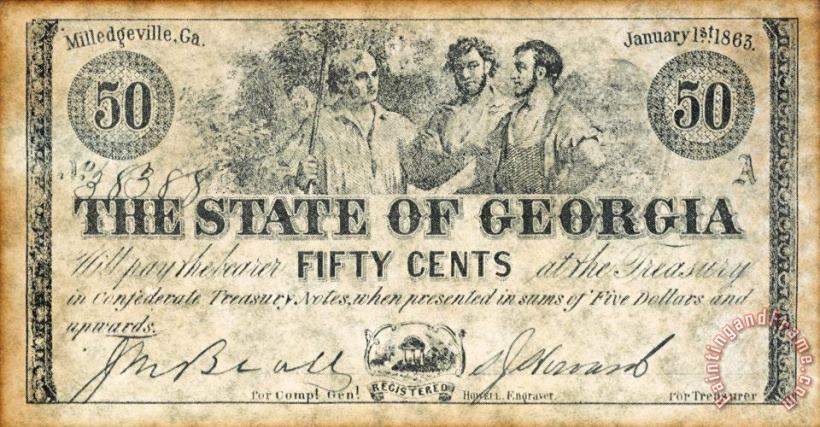 Confederate Currency painting - Others Confederate Currency Art Print