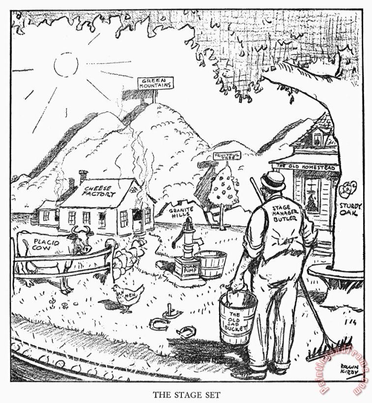 Others Coolidge Cartoon, 1924 Art Print