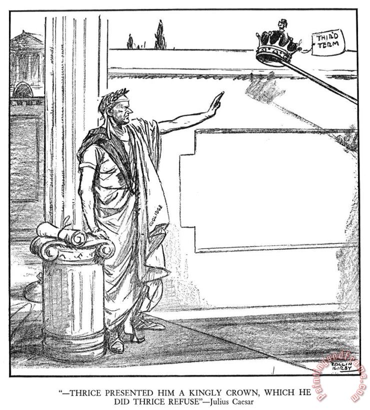 Others Coolidge Cartoon, 1928 Art Painting
