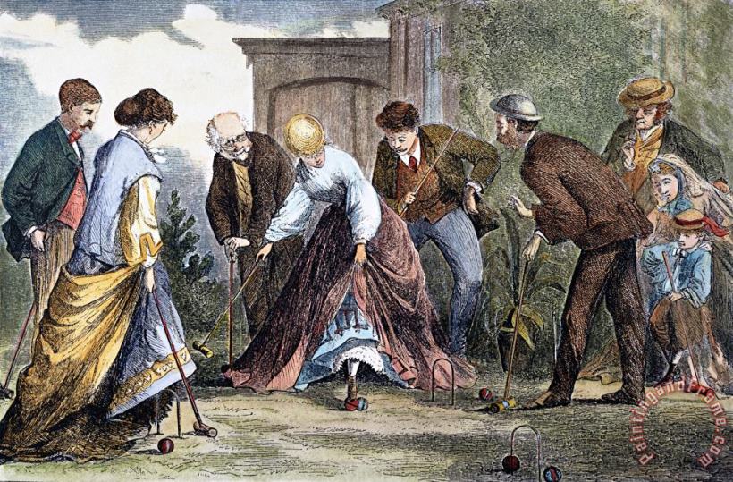 Croquet, 1866 painting - Others Croquet, 1866 Art Print