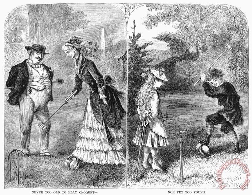 Croquet, 1873 painting - Others Croquet, 1873 Art Print