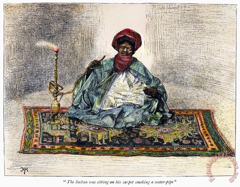 East Africa: Sultan, 1889 painting - Others East Africa: Sultan, 1889 Art Print