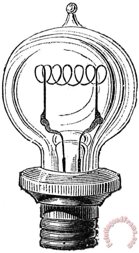 Others EDISON LAMP, 19th CENTURY Art Print