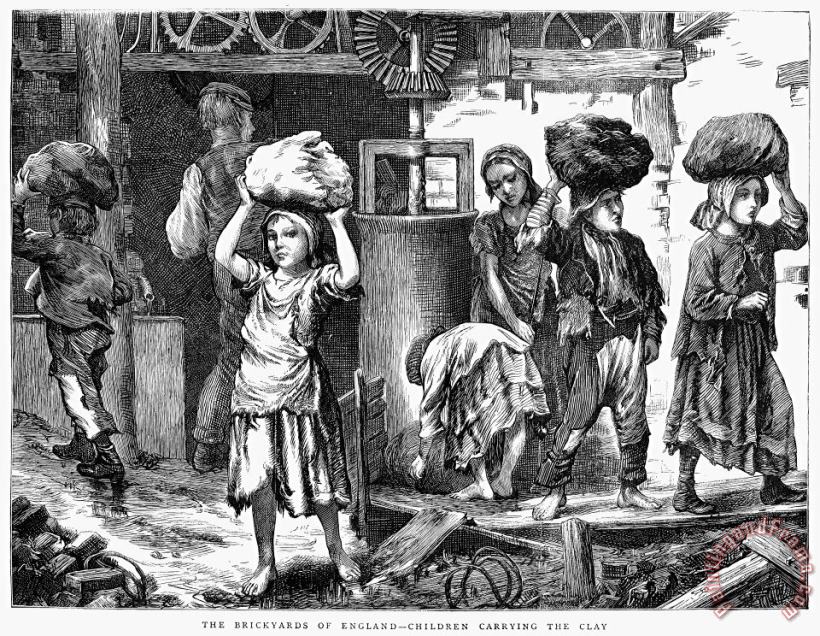 England: Child Labor, 1871 painting - Others England: Child Labor, 1871 Art Print