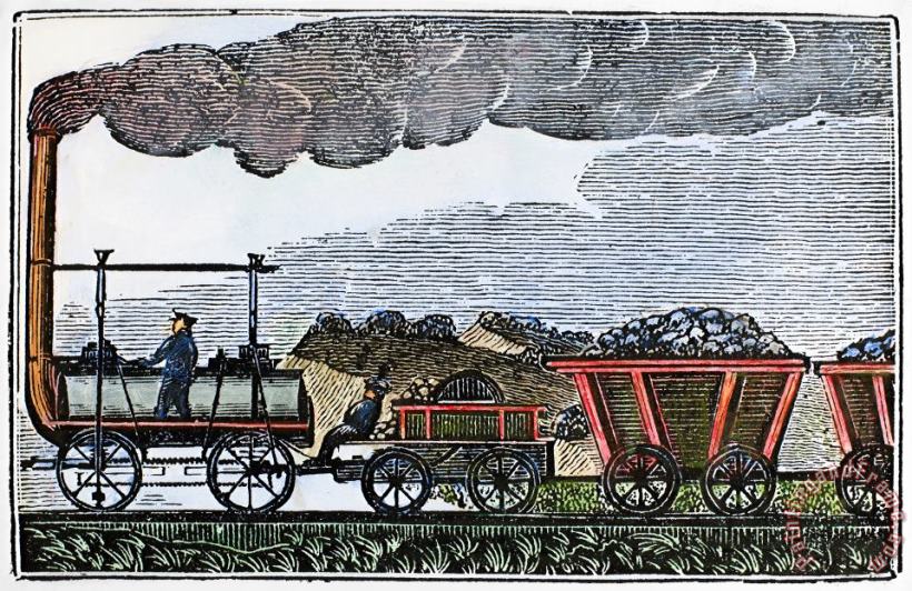 England: Railroad, 1835 painting - Others England: Railroad, 1835 Art Print