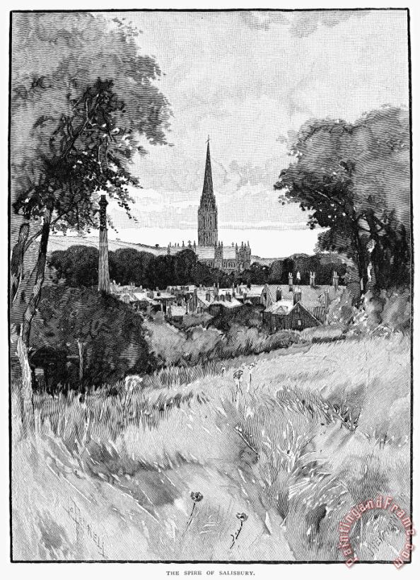 England: Salisbury painting - Others England: Salisbury Art Print