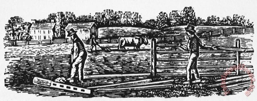 Farming: Almanac Cut painting - Others Farming: Almanac Cut Art Print