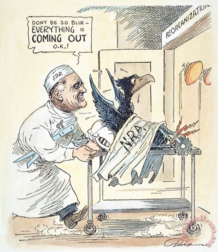 F.d. Roosevelt Cartoon painting - Others F.d. Roosevelt Cartoon Art Print