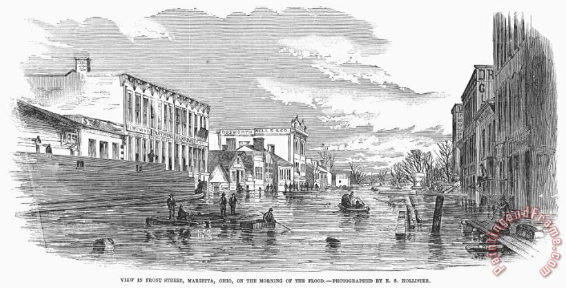 Floods: Marietta, 1860 painting - Others Floods: Marietta, 1860 Art Print
