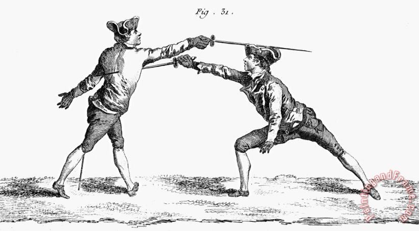 FRANCE: FENCING, c1750 painting - Others FRANCE: FENCING, c1750 Art Print
