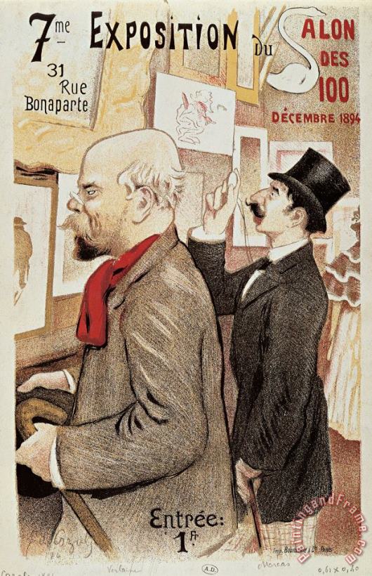 Others France Paris Poster Of Paul Verlaine And Jean Moreas Art Print
