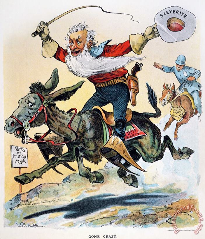 Others Free Silver Cartoon, 1896 Art Print