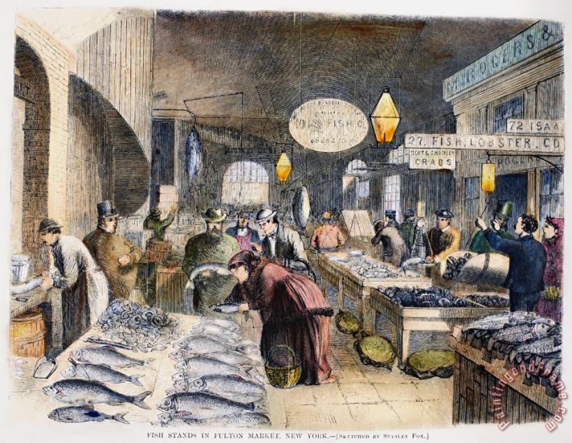 Others Fulton Fish Market, 1869 Art Print