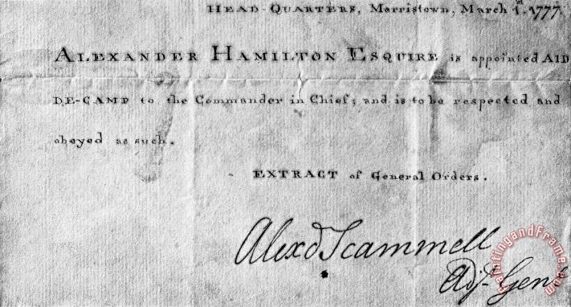 Others Hamilton: Appointment, 1777 Art Print