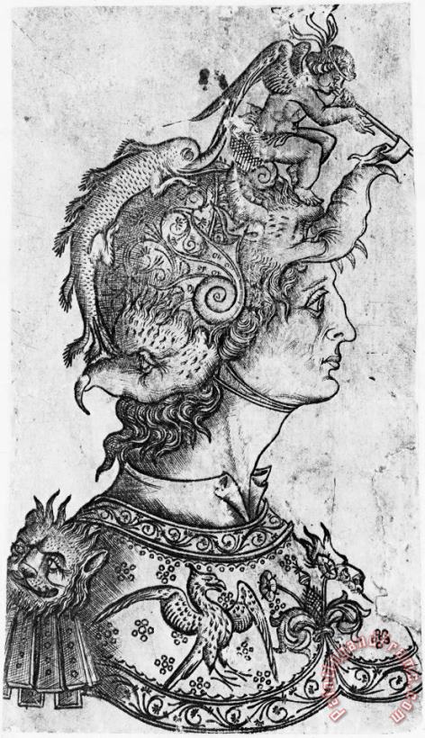 Helmet, 15th Century painting - Others Helmet, 15th Century Art Print