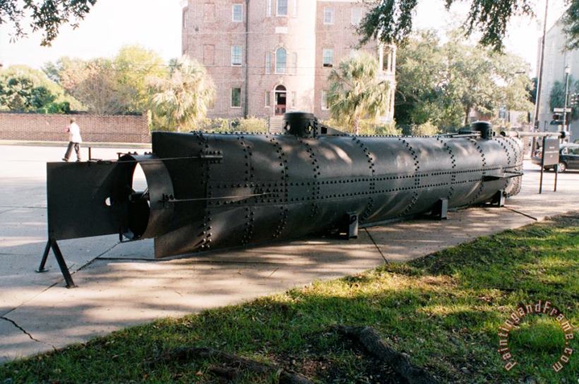 Hunley Submarine: Replica painting - Others Hunley Submarine: Replica Art Print
