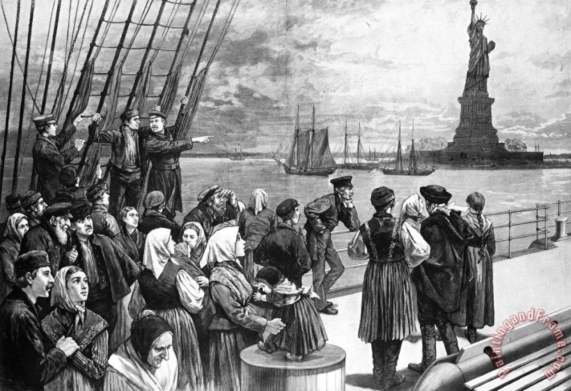 Others Immigrants On Ship, 1887 Art Painting