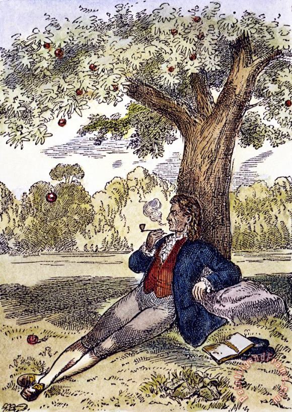 Others Isaac Newton And The Apple Art Painting