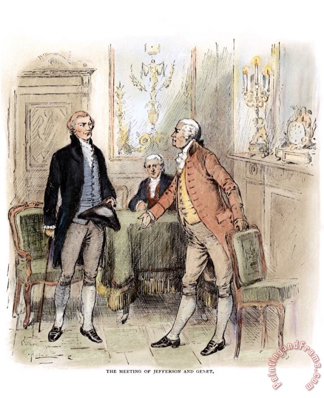 Others Jefferson & Genet, 1793 Art Painting