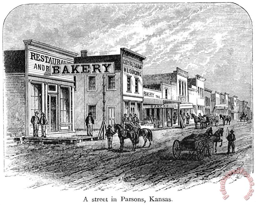 Others Kansas: Parsons, 1875 Art Painting