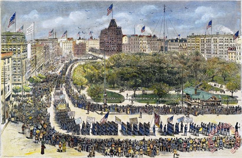 Others Labor Day Parade, 1882 Art Painting