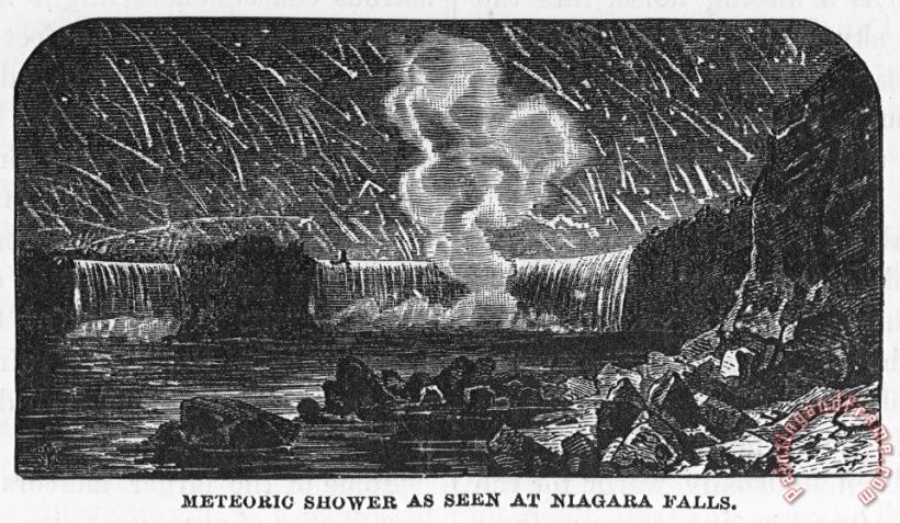 Leonid Meteor Shower, 1833 painting - Others Leonid Meteor Shower, 1833 Art Print
