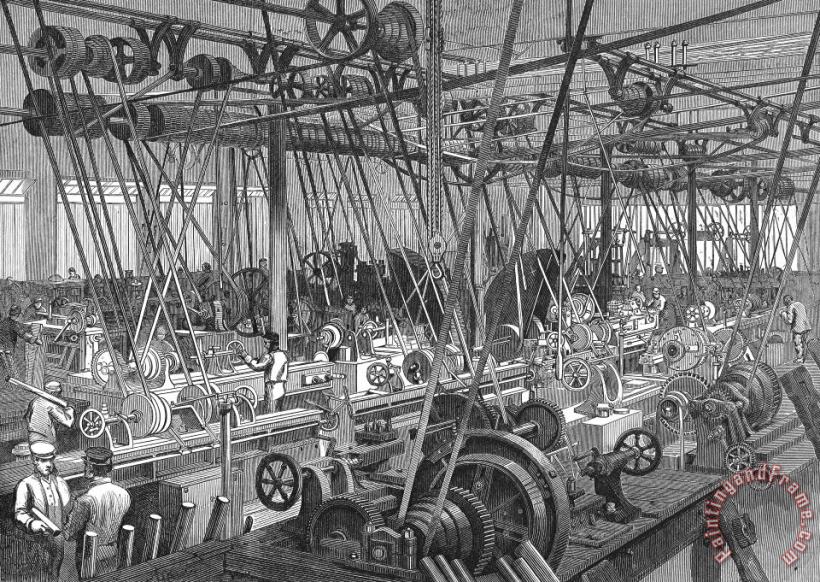 Others Locomotive Factory, 1864 Art Painting