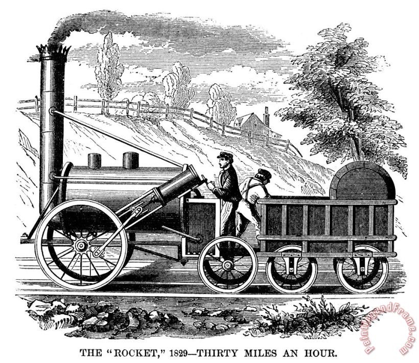 Others Locomotive: Rocket, 1829 Art Painting