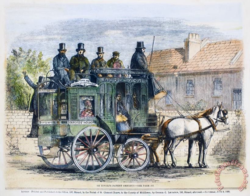 Others London Omnibus, 1860 Art Painting