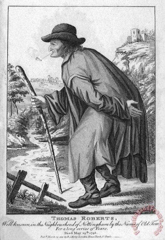 MAN WITH CANE, c1795 painting - Others MAN WITH CANE, c1795 Art Print
