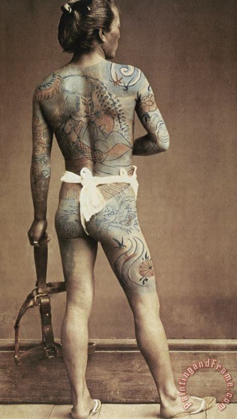 Others Man With Traditional Japanese Irezumi Tattoo Art Painting