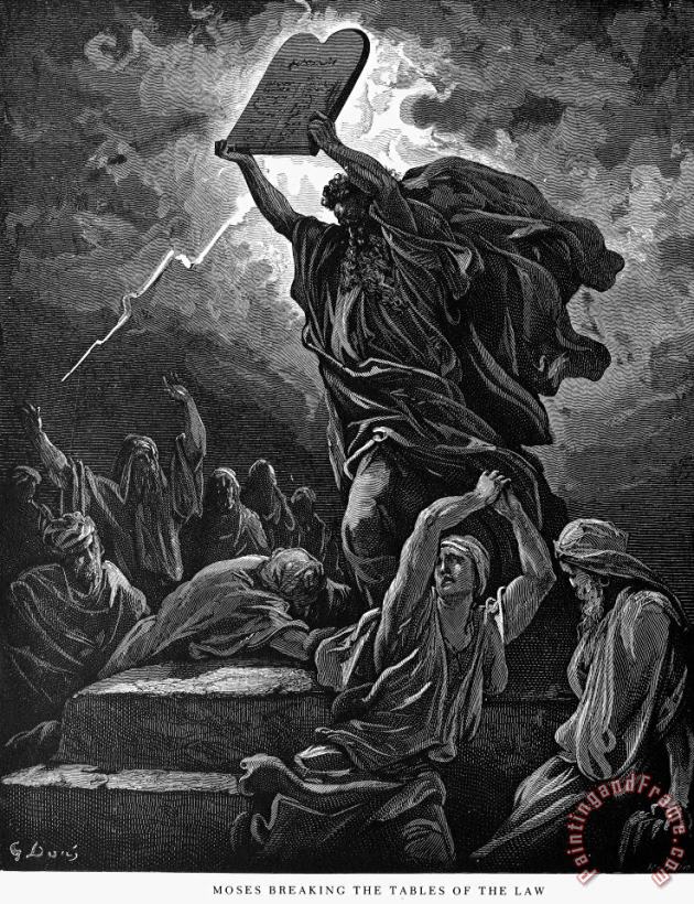 Others Moses Breaking The Tablets Art Painting