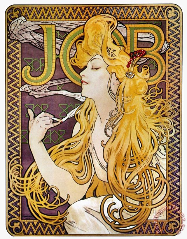 Mucha: Cigarette Papers painting - Others Mucha: Cigarette Papers Art Print