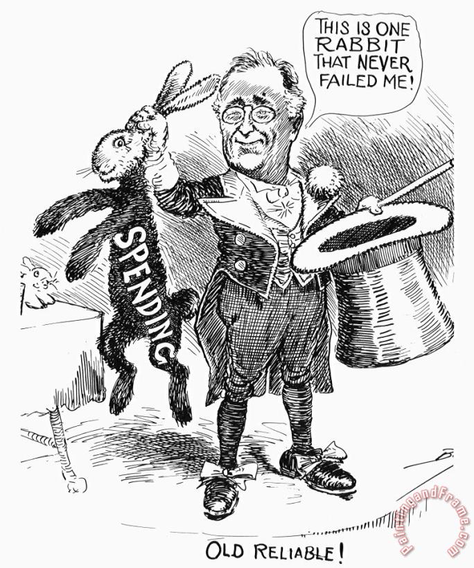 Others New Deal Cartoon, 1938 Art Painting