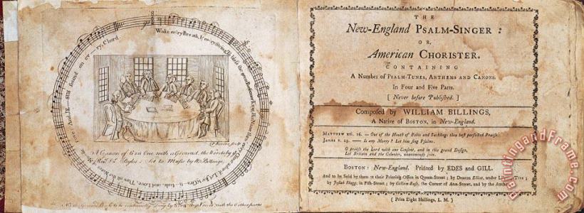 New England Psalms, 1770 painting - Others New England Psalms, 1770 Art Print