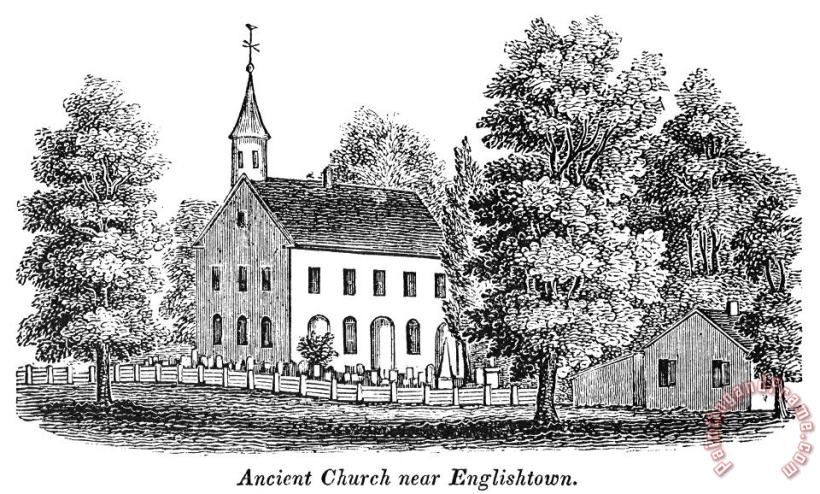 New Jersey: Church, 1844 painting - Others New Jersey: Church, 1844 Art Print