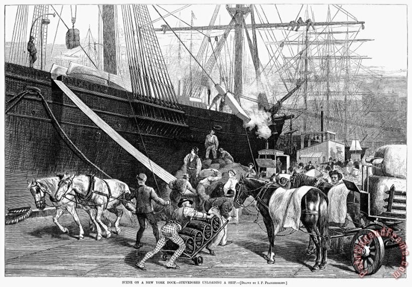 Others New York City Docks, 1877 Art Painting