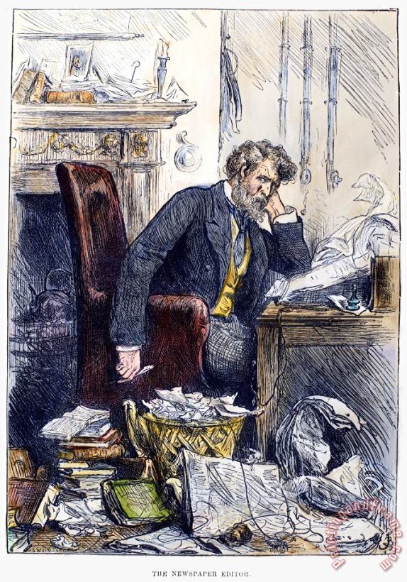 Others Newspaper Editor, 1880 Art Print
